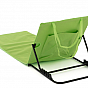 Polstrovaná plážová podložka s opěradlem, zelená, skládací