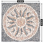 Mramorová mozaika, motiv „Slunce“, 90 × 90 cm