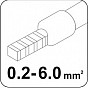 Konektorové kleště - 0,2 - 6,00 mm2