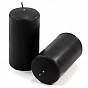 Černá parafínová svíčka 11,5 cm, 30 h hoření, sada 6 ks