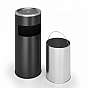 Odpadkový koš s popelníkem, 17 l, černý
