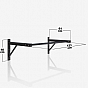 Gorilla Sports Vzpěračská tyč na stěnu, 121 x 61 x 40 cm