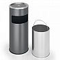 Odpadkový koš s popelníkem, 17 l, antracit