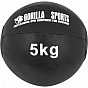Gorilla Sports Sada kožených medicinbalů, 12 kg, černý