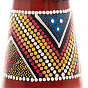Dětský djembe buben 30 cm, mahagon, ručně malovaný