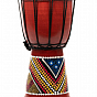 Dětský djembe buben 30 cm, mahagon, ručně malovaný