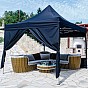 INSTENT PRO zahradní párty stan 3 x 3 m, černý + 2 bočnice
