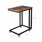 VASAGLE odkládací stolek na kolečkách, hnědý/černý
