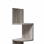 Designová rohová police 5 polic, 20x20x127,5 cm