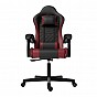 Ergonomická herní židle, černá/červená, polštářky,