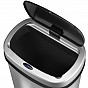 Automatický bezdotykový odpadkový koš 50 l – stříbrný