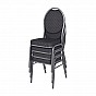 Kongresová židle kovová MONZA, černá, stohovatelná