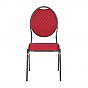 Kongresová židle kovová MONZA, červená, stohovatelná