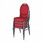 Kongresová židle kovová MONZA, červená, stohovatelná