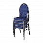 Kongresová židle kovová MONZA, modrá, stohovatelná