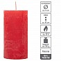 Červená parafínová svíčka rustikální 10 cm, 25 h, sada 8 ks