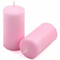 Růžová parafínová svíčka 10 cm, 20 h hoření, sada 8 ks