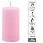 Růžová parafínová svíčka 10 cm, 20 h hoření, sada 8 ks