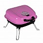 Garth Kufříkový gril na dřevěné uhlí, růžový