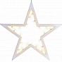 Vánoční závěsná hvězda 25,5 cm, 20 LED teple bílá