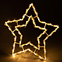 Vánoční dekorace na okno 40 cm, hvězda, 50 LED, teple bílá