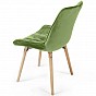 MIADOMODO Sada prošívaných jídelních židlí, zelená 2 ks