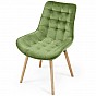 MIADOMODO Sada prošívaných jídelních židlí, zelená 2 ks