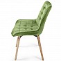 MIADOMODO Sada prošívaných jídelních židlí, zelená 2 ks