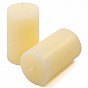 Krémová parafínová svíčka rustikální 11,5 cm, 40h, sada 6 ks