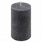 Antracit parafínová svíčka rustikální 11,5cm, 40h sada 12 ks