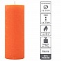 Oranžová parafínová svíčka rustikální 20 cm, 90 h, sada 2 ks