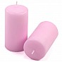 Růžová parafínová svíčka 11,5 cm, 30 h hoření, sada 12 ks