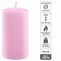 Růžová parafínová svíčka 11,5 cm, 30 h hoření, sada 12 ks