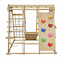 Dětské vnitřní dřevěné hřiště se skluzavkou, skládací velké
