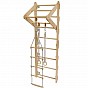 Dětské dřevěné žebřiny s hrazdou, kruhy, provazovým žebříkem