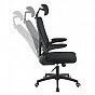Ergonomická kancelářská židle, černá s opěrkou hlavy