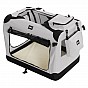 Leopet Přepravní box pro psy XXL, 91 x 63 x 63 cm, šedý