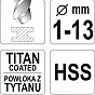 YATO Sada vrtáků do železa HSS-TiN, 25ks, 1-13mm