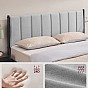 Manželská postel s čalouněným čelem, šedá, 207x161,5 cm