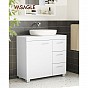 Koupelnová skříňka pod umyvadlo 70x30x64 cm, 3 zásuvky, bílá