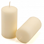 Krémová parafínová svíčka 10 cm, 20 h hoření, sada 8 ks