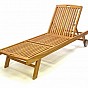 Zahradní lehátko z týkového dřeva DIVERO