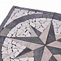 Mramorová mozaika, motiv Compass Star, 60 x 60 cm