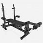 Gorilla Sports Sada posilovací lavice + nakládací set, černá