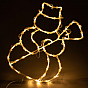 Vánoční dekorace na okno 40 cm, sněhulák, 50 LED, teple bílá