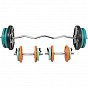 Gorilla Sports Set nakládacích tyčí + závaží, pružiny, 70 kg