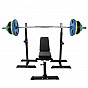 Gorilla Sports Posilovací lavice + nakládací set 127,5 kg