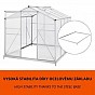 Polykarbonátový skleník 253 × 190 cm (4,75 m²) se základnou