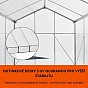 Polykarbonátový skleník 253 × 190 cm (4,75 m²) se základnou