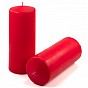 Červená parafínová svíčka 25 cm, 180 h hoření, sada 6 ks